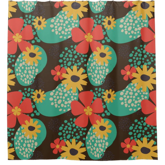 Para Box Cortina de Chá com estilo retrô 70s (Frente)