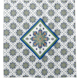 Para Box Cortina de chá com Medalhões Multicoloridos