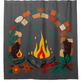 Para Box Cortina de Chá da Cena de Leitura de Cozy Campfire
