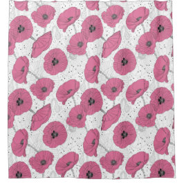 Para Box Cortina de chá das Flores de Papoila Rosa