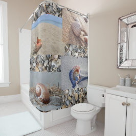 Para Box Cortina de Chá de Banhroom de praia de Seashell