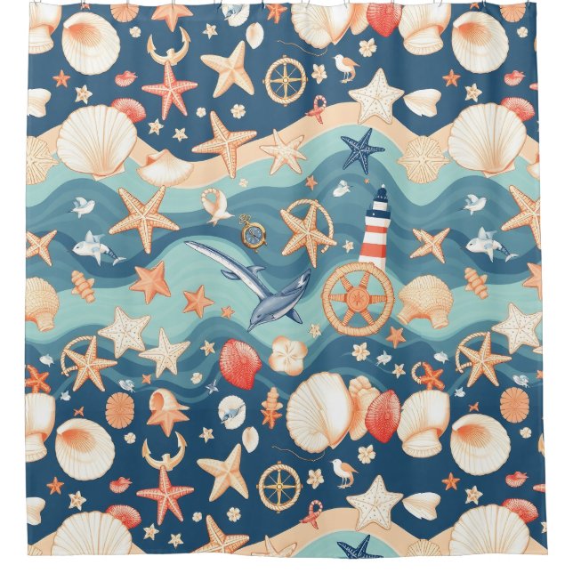 Para Box Cortina de Chá de brisa do oceano tropical (Frente)