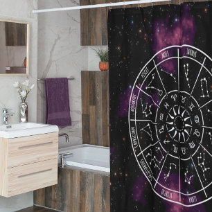 Para Box Cortina de Chá de Calendário Zodíaco Símbolo
