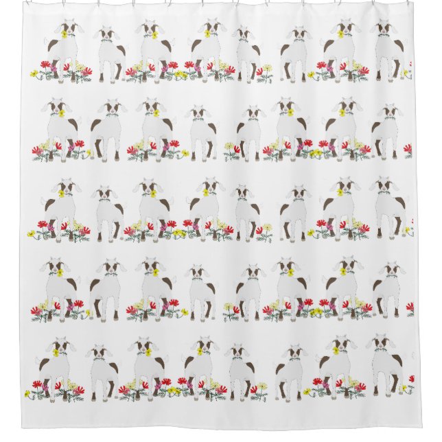 Para Box Cortina de Chá de Caprinos Cortados em Disquete (Frente)