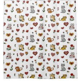 Para Box Cortina de Chá de Cat Lover: Gatinhos e Corações
