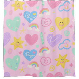 Para Box Cortina de Chá de Corações e Portas - Pop de Paste