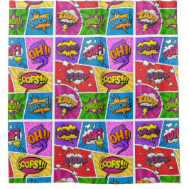 Para Box Cortina de chá de design de quadrinhos super-herói