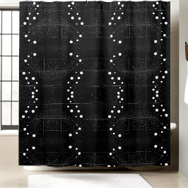 Para Box Cortina de Chá de Dotação Preta e Branca