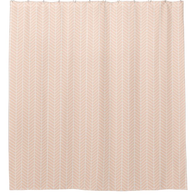 Para Box Cortina de chá de Herringbone do pêssego (Frente)
