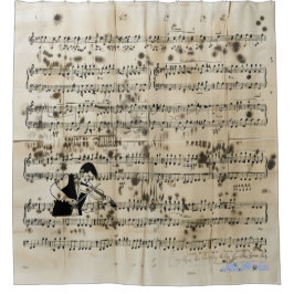 Para Box cortina de chá de música violino