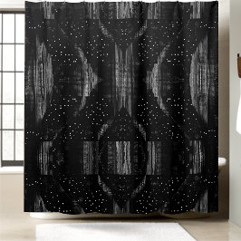 Para Box Cortina de Chá de Onda de Som Preto e Branco