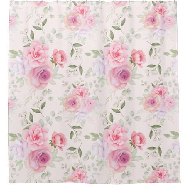 Para Box Cortina de chá de padrão floral (Frente)