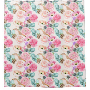 Para Box Cortina de chá de padrão floral
