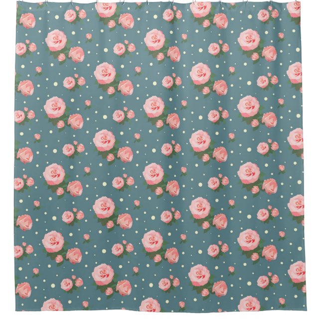 Para Box Cortina de chá de padrão floral (Frente)
