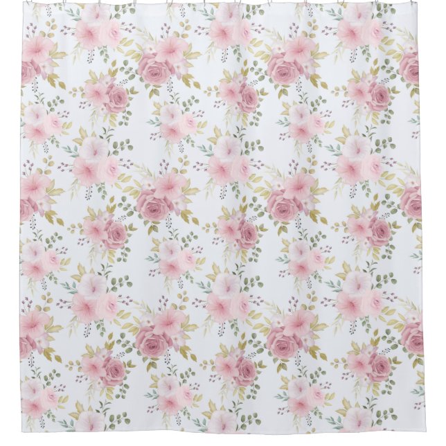 Para Box Cortina de chá de padrão floral (Frente)