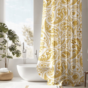 Para Box Cortina de Chá de Paisley Dourada Luxuriosa