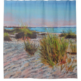 Para Box Cortina de Chá de Pintura Costeira de Praia