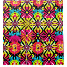 Cortina de Chá de Pop vívida - Cores Negrito