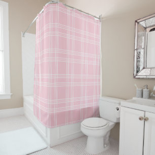 Para Box Cortina de Chá de Tartan, Xadrez rosa
