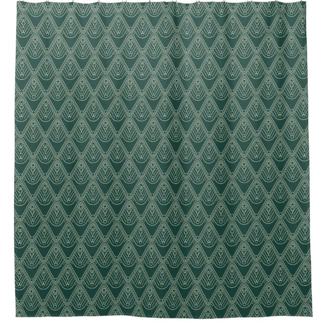 Para Box Cortina de Chá Diamond & Pearl Deco / Verde Hunter (Frente)