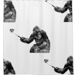 Para Box cortina de chá do banheiro de selfie