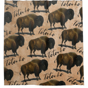 Para Box Cortina de chá do bisonte do búfalo de Tatanka