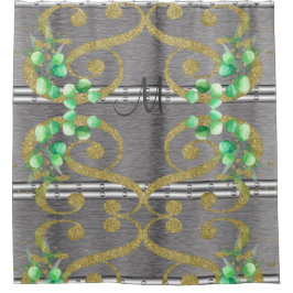 Para Box Cortina de Chá do Monograma Dourada de Lúpulo do L