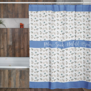 Para Box Cortina de Chá Floral Azul de Cor Aquosa