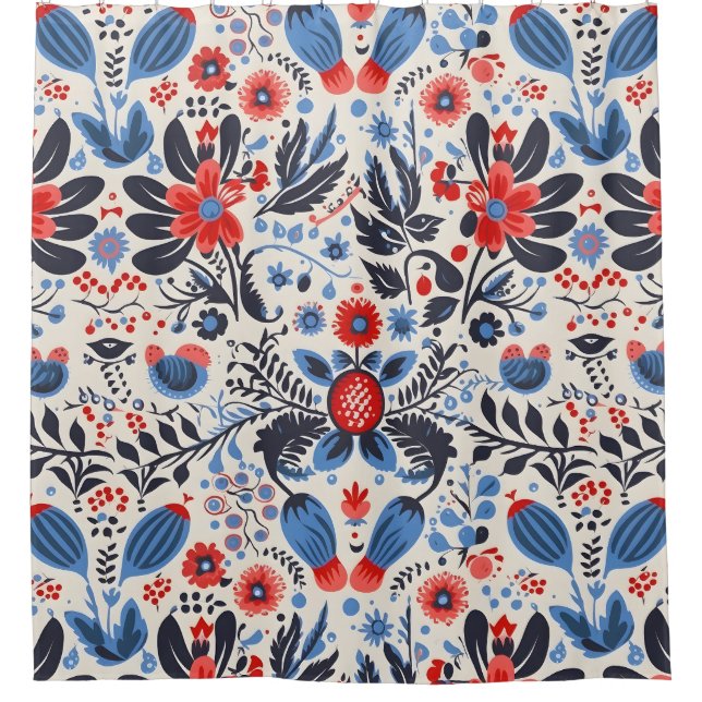 Para Box Cortina de chá floral de arte clara (Frente)