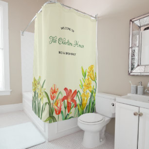 Para Box Cortina de Chá Floral de Primavera Personalizada