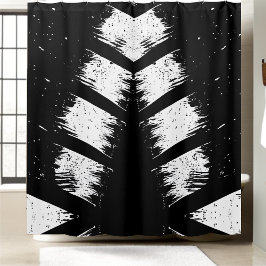 Para Box Cortina de Chá Floral Preta e Branca