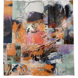 Para Box cortina de chá impressionante com design abstrato