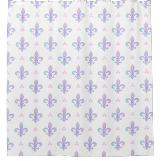 Para Box Cortina de Chá Pastel Purple Fleur De Lis