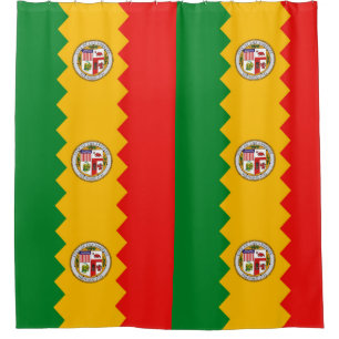 Para Box Cortina de chá patriótica com a bandeira de Los