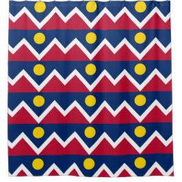 Para Box Cortina de Chá Patriótica com Bandeira de Denver, 