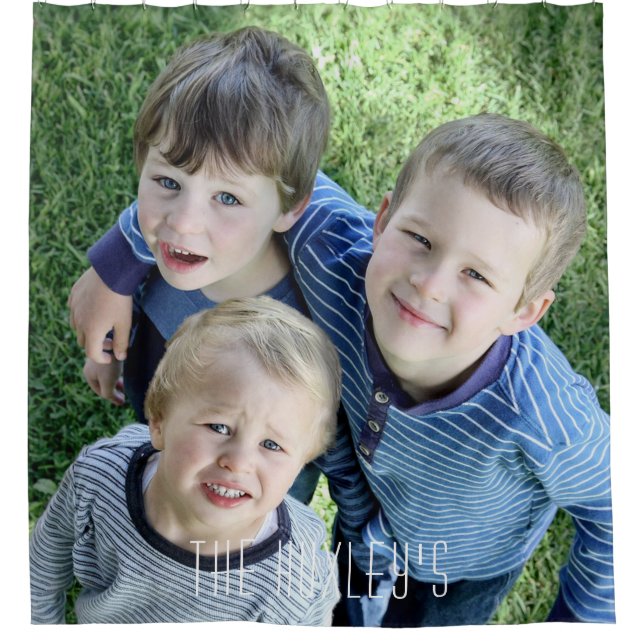 Para Box Cortina de Chá Personalizada de Foto (Frente)