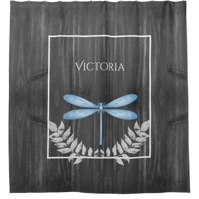 Para Box Cortina de Chá Personalizada Russo de Dragonfly Az (Frente)