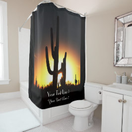 Para Box Cortina de Chá Personalizada Saguaro Sunset