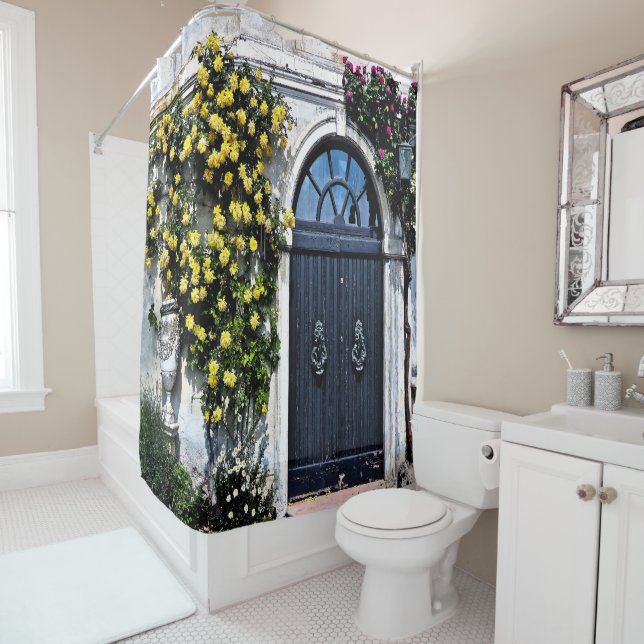 Para Box CORTINA DE chá/ PORTA RUSTICA COM ROSAS (In Situ)
