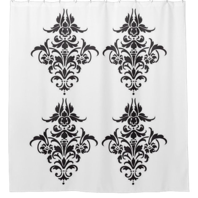Para Box Cortina de Chá preto e branco Elegante (Frente)