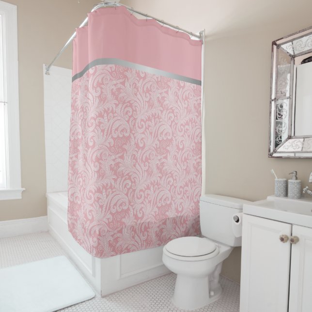 Para Box Cortina de Chá rosa-claro moderno (In Situ)