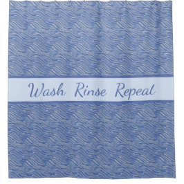 Para Box Cortina de chá Texto de água azul,