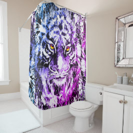 Para Box Cortina de Chá Tigre - Azul Roxo Tigre