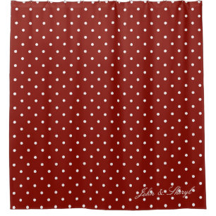 Para Box Cortina de Chá Vermelho e Branco Vibrante