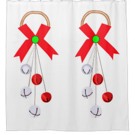 Para Box Cortina de Chás Enfeites de natal Vermelhos e Prat