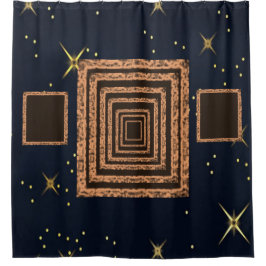 Para Box Cortina de chuva azul-espelho