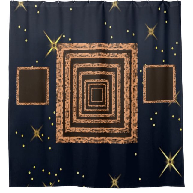 Para Box Cortina de chuva azul-espelho (Frente)