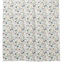 Para Box Cortina de Chuveiro de Flores Silvestres Vibrantes