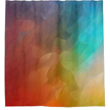 Cortina de chuveiro de fluxo de cores abstratas