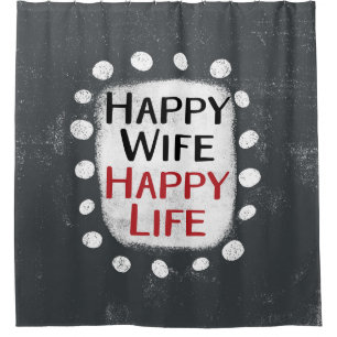 Para Box Cortina de Chuveiro Feliz Esposa Feliz Vida